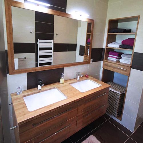 Meubles de salle de bain en bois massif zen atlantic bain Meuble salle de bainen bois