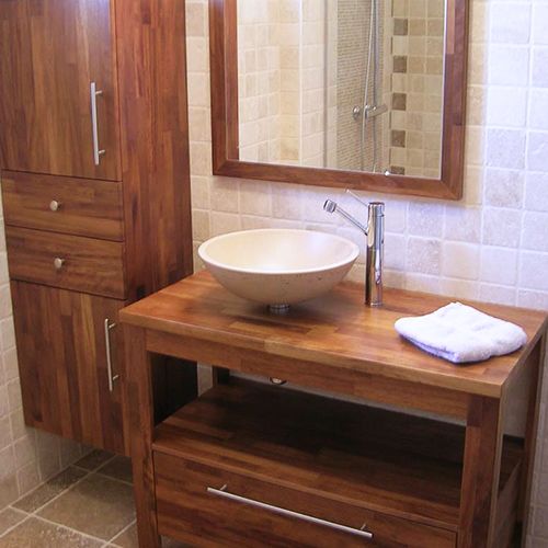 Meubles de salle de bain en bois massif zen atlantic bain Meuble salle de bainen bois