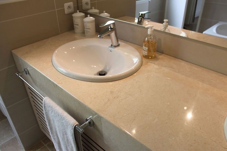 Meuble sur mesure avec plan en marbre ! atlantic bain Meuble sous lavabo a poser mesures