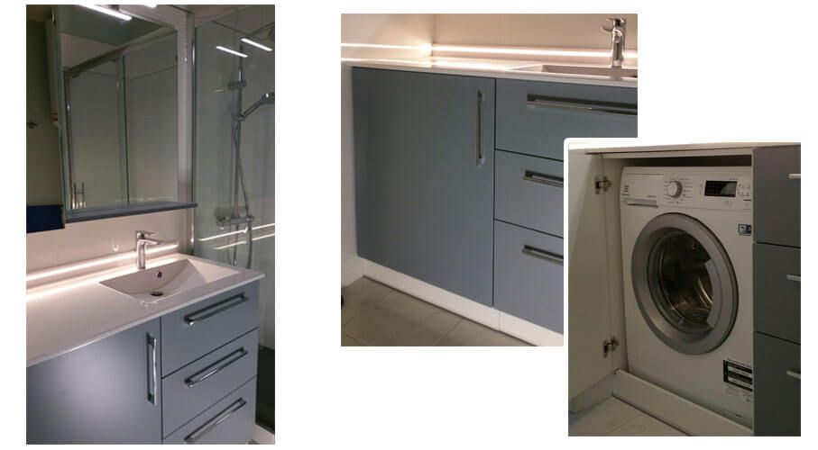 Meuble de salle de bain avec lavelinge Atlantic Bain