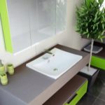 Meuble de salle de bain collection Béton ciré Mercure suspendu Atlantic Bain