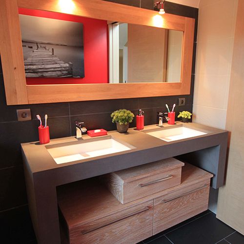 meuble de salle de bain beton cire titan atlantic bain