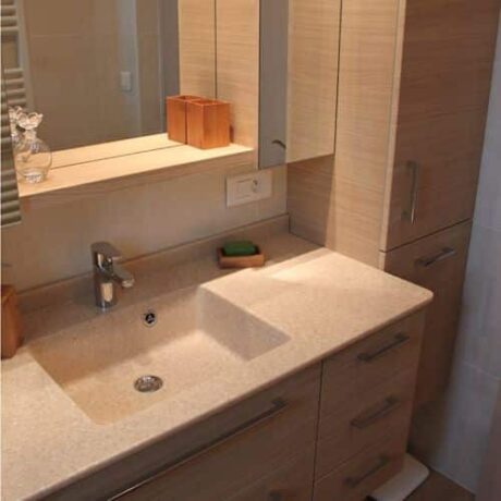 plan résine salle de bain