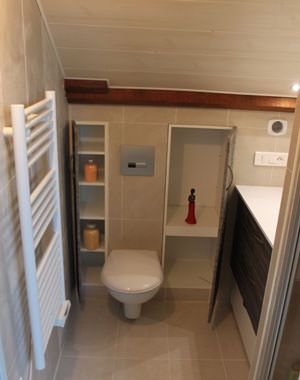 Meuble WC Armoire de Toilette Placard de Salle de Bains Étagère de