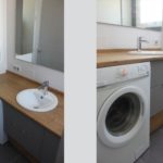 meuble salle de baine sur mesure et lave linge