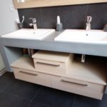 meuble de salle de bain beton cire