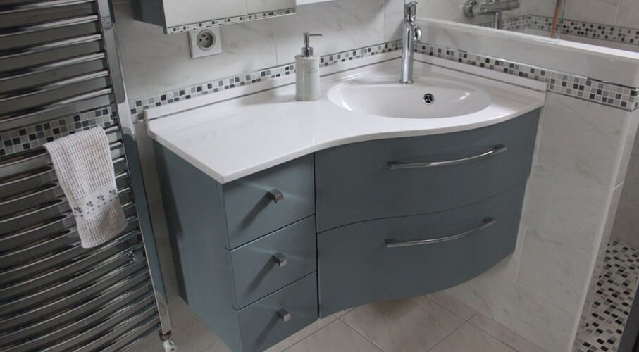 meuble pour un angle salle de bain