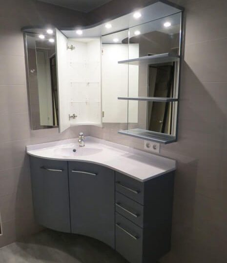 16 exemples de meubles en angle pour salle de bain - Partie 2