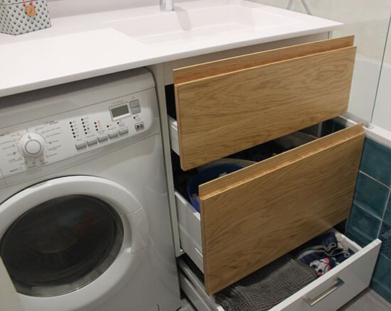 Comment cacher votre lave-linge : 12 designs de meubles pour