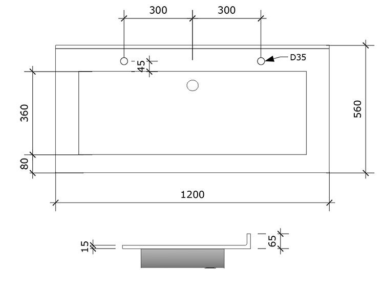 Une Grande Vasque de 1 m et Deux Robinets ! - Atlantic Bain