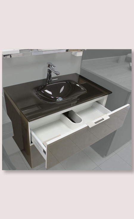 Meuble Sous Vasque 80 Cm 2230 meuble salle de bain verre brun 80 cm vasque moul 233 e en Meuble Sous Vasque 80 Cm 2230 meuble salle de bain verre brun 80 cm vasque moul 233 e en