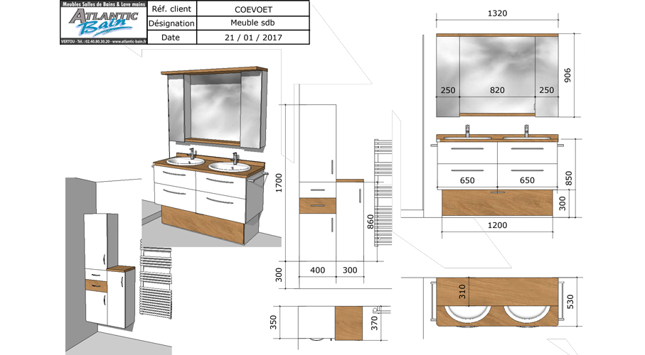 Du sur-mesure pour une salle de bain fonctionnelle. - DessineTonMeuble