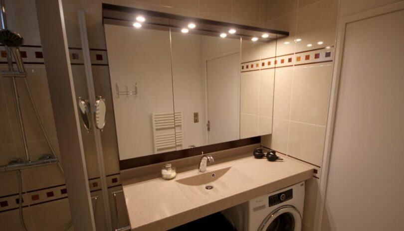 amoire toilette 3 portes bandeau led