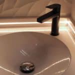 lavabo angle petite salle bain resine