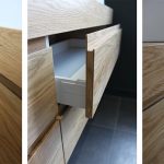 tiroirs bois salle bain poignee integree