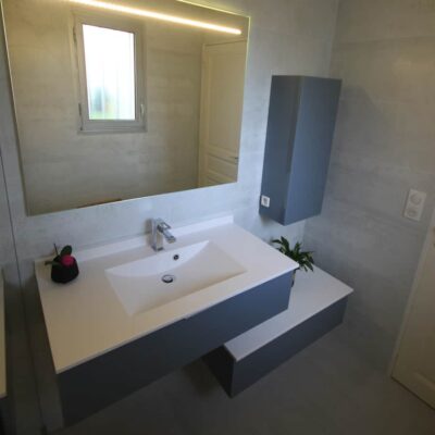 meuble suspendu gris bleu