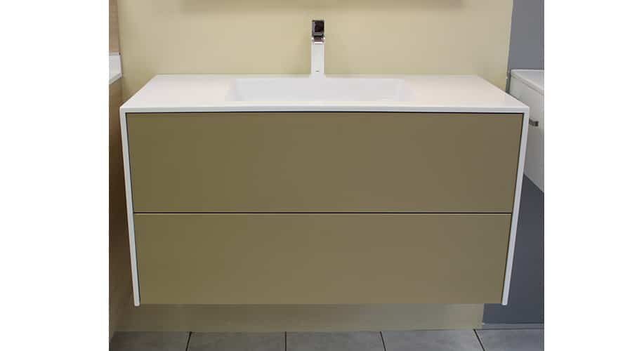 meuble couleur champagne salle bain