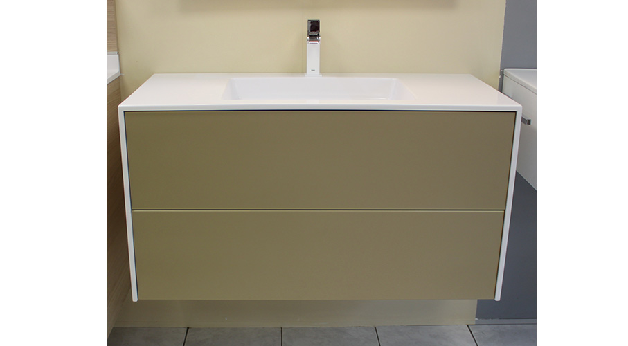 meuble couleur champagne salle bain