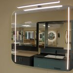 miroir bord arrondi salle bain led