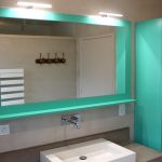 miroir tablette entourage turquoise