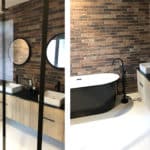verriere noir salle bain contemporain