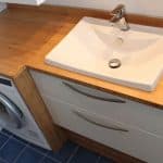 Aménagement meuble salle de bain sur mesure pour machine à laver
