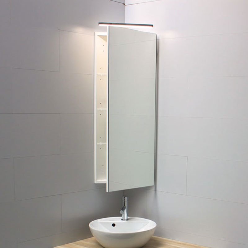 Armoire de toilette d'angle salle de bain TRIO