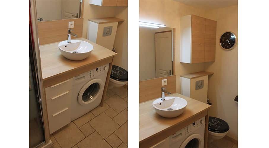 Meuble lave linge salle bain