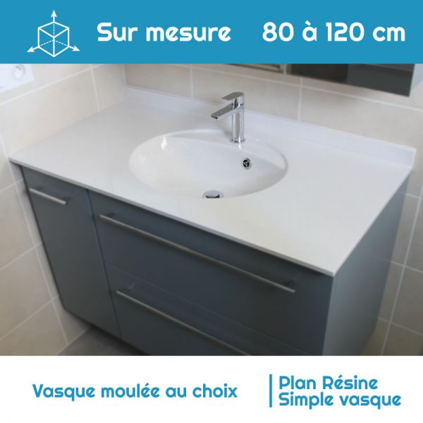 Plan résine sur mesure salle de bain