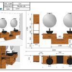 Schéma meuble salle de bain sur mesure décalés