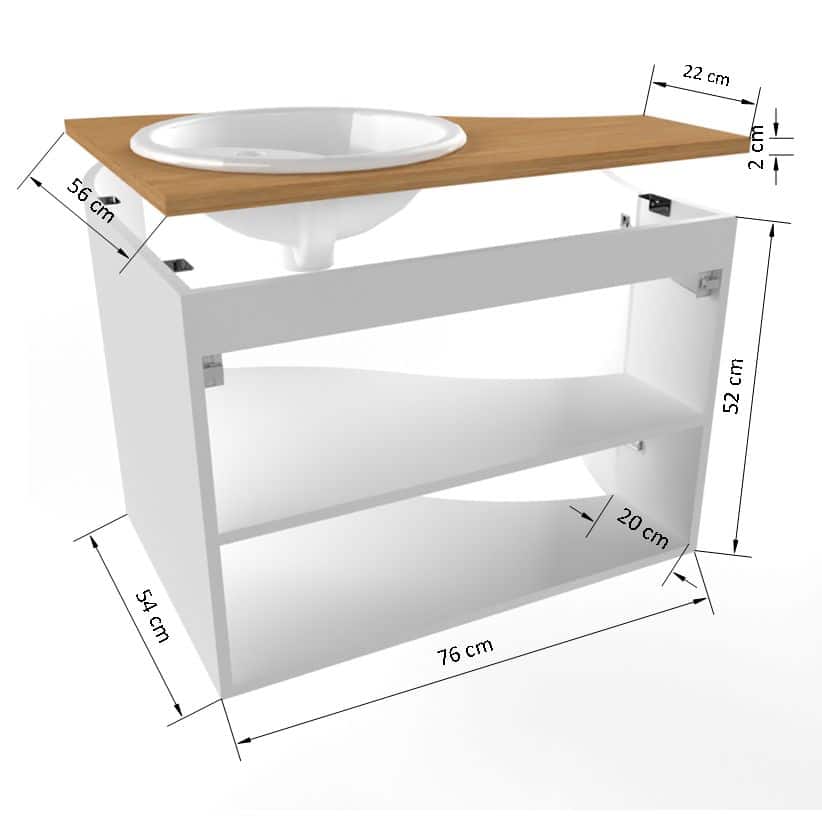 Meuble Sous Vasque Avec Paniers Rotin Borneo