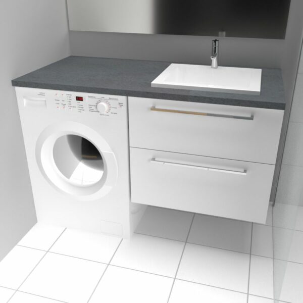 Meuble salle bain lave linge sous plan