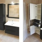 Colonne meuble suspendu salle de bain