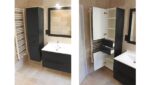 Colonne meuble suspendu salle de bain