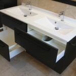 Meuble salle de bain double vasque avec tiroirs