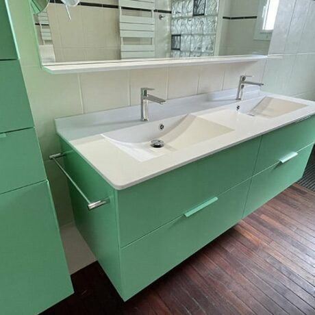 meuble salle d'eau couleur verte